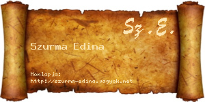 Szurma Edina névjegykártya