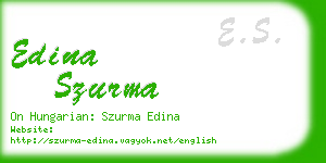 edina szurma business card